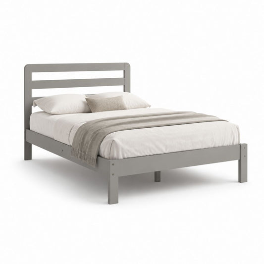 Struttura letto matrimoniale rettangolare in acciaio grigio 160 x 200 cm